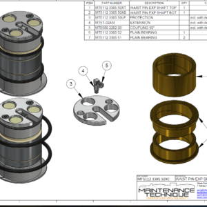 110MM WAIST PIN EXPANDING SHAFT KIT