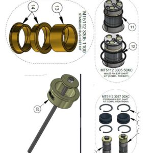110mm CENTRE HITCH REBUILD KIT COMP(INC STEER PINS)