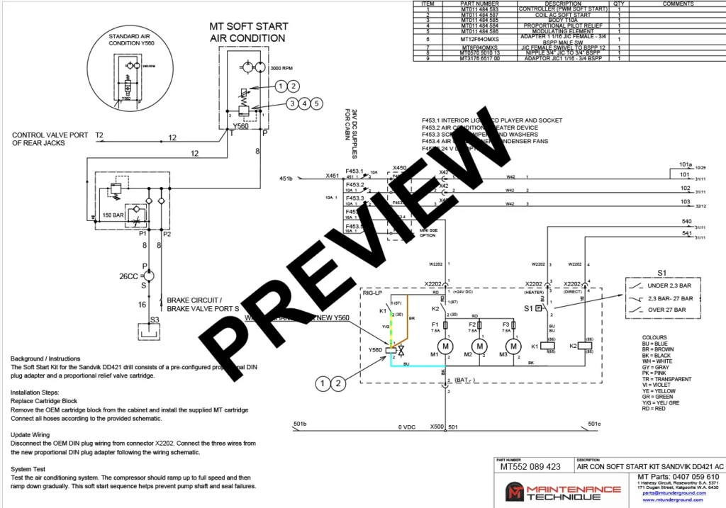 MT250701 MT552 089 423 AIR CON SOFT START-Model