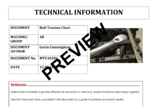 MTU10206 -Technical - Bolt Tension Chart