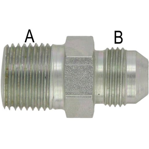 NIPPLE 3/4 BSPT MALE X 7/8 JIC MALE