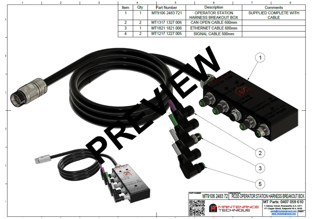 MT9106 2483 72_RCS5 OPERATOR UNIT HARNESS BREAKOUT BOX Catalogue v9