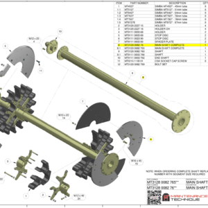 F CARO MAIN SHAFT COMPLETE 1.8M