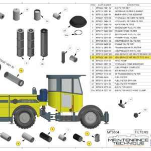 250hr SERVICE KIT TCD2013 (mark7-8_later style fuel filter)