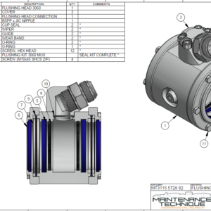 FLUSHING HEAD COMPLETE - 3060/4050 V1