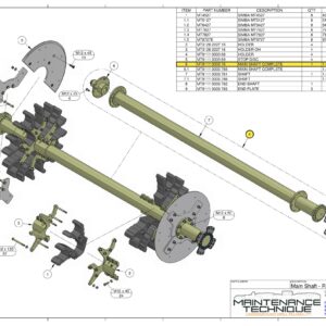 E SERIES - CAROUSEL MAIN SHAFT COMPLETE 1.8