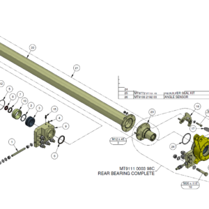 E SERIES - GRIPPER SHAFT COMPLETE - V2 1.8M -MINUS ACTUATOR