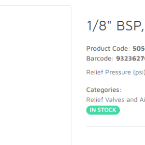 GREASE RELIEF VALVE 1/8 BSP 40 bar