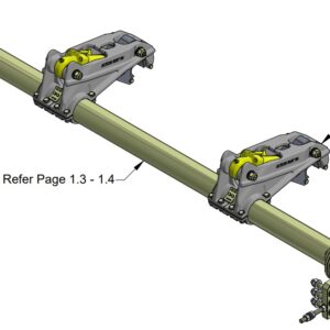 E SERIES - GRIPPER SHAFT COMPLETE - WITH ARMS 1.8M RHS27E (ROTABLE ONLY)