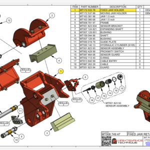CABLEBOLTER GRIPPER ARM (FIXED JAW RETAINER)