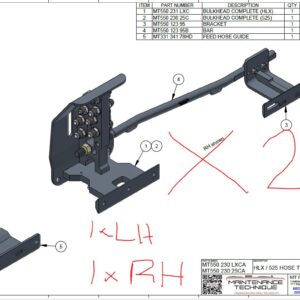HOSE TREE ASSEMBLY (HLX/RDX) TWIN BOOM KIT
