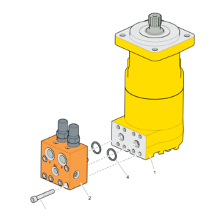 E7 TURNING DEVICE MT MOTOR & VALVE BLOCK COMPLETE