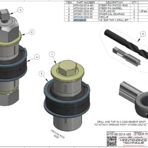STEER PIN SET COMP - S7C EXPANDING