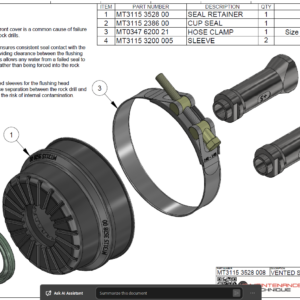 VENTED SEAL RETAINER 1835/2550 MUX
