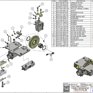 MD20 FRONT PULLEY CRADLE SET