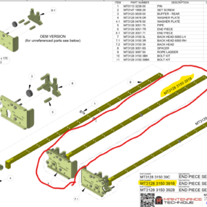 END PIECE SET - REMOVABLE LADDER - LH