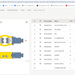 DRILL STEEL SUPPORT H1354
