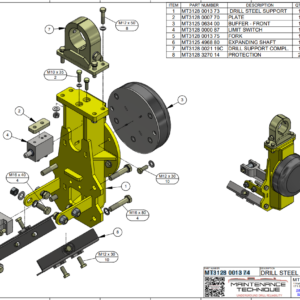 DRILL STEEL SUPPORT MD20